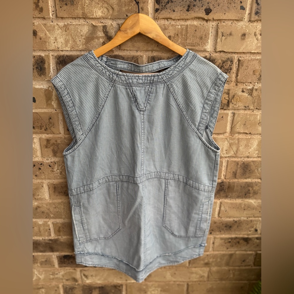 Free People We The Free Madison Railroad Stripe Tunic Top size Xs - Picture 5 of 12